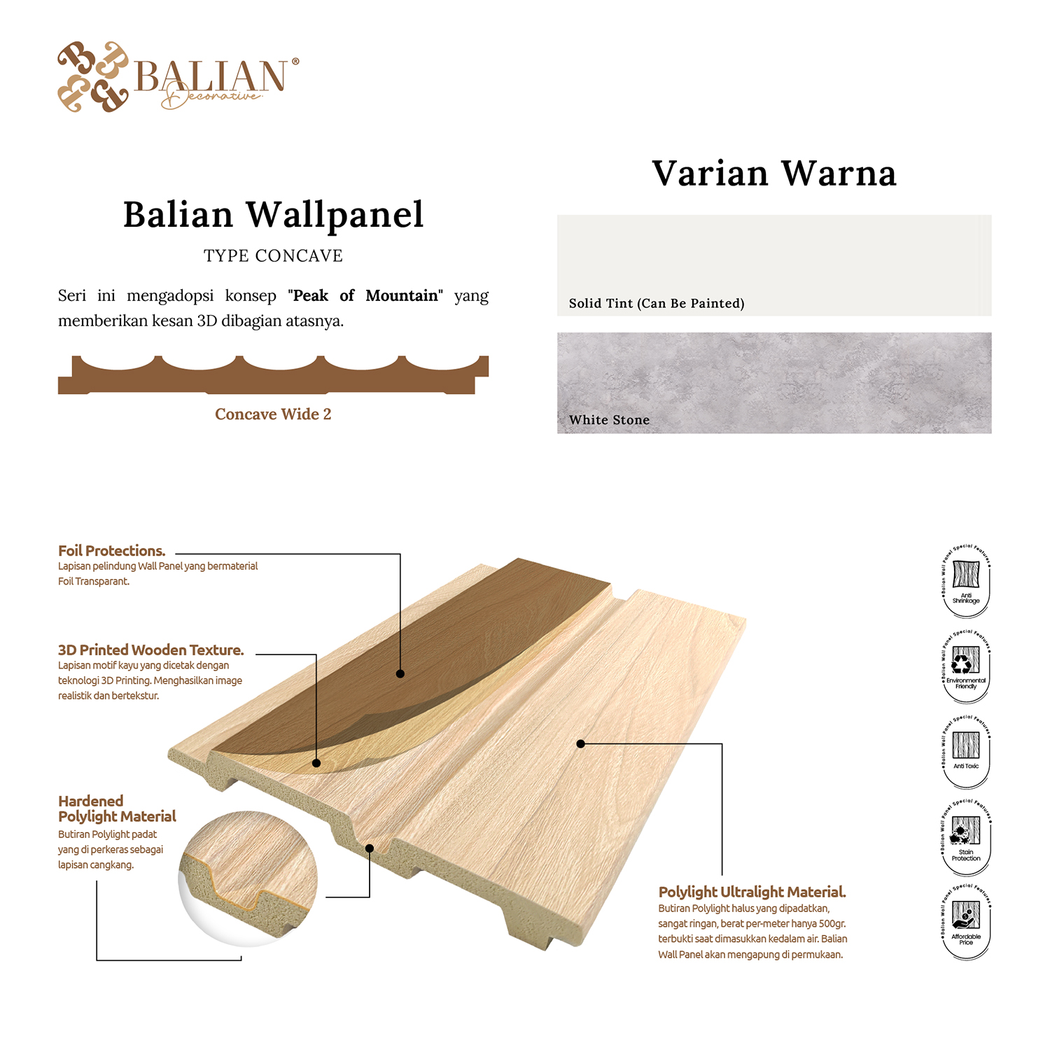 Varian Warna Concave Wide 2