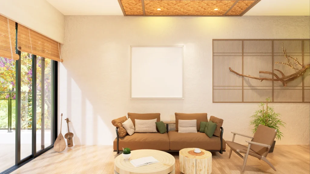 kombinasi perpaduan warna cat ruang tamu minimalis hangat dan stylish