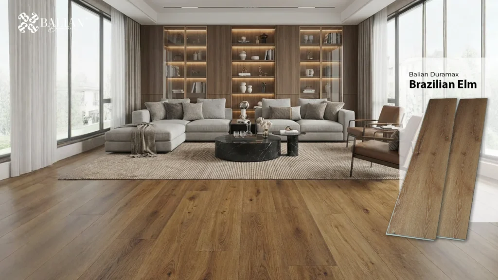Panel flooring SPC Balian Duramax motif kayu Brazilian Elm
