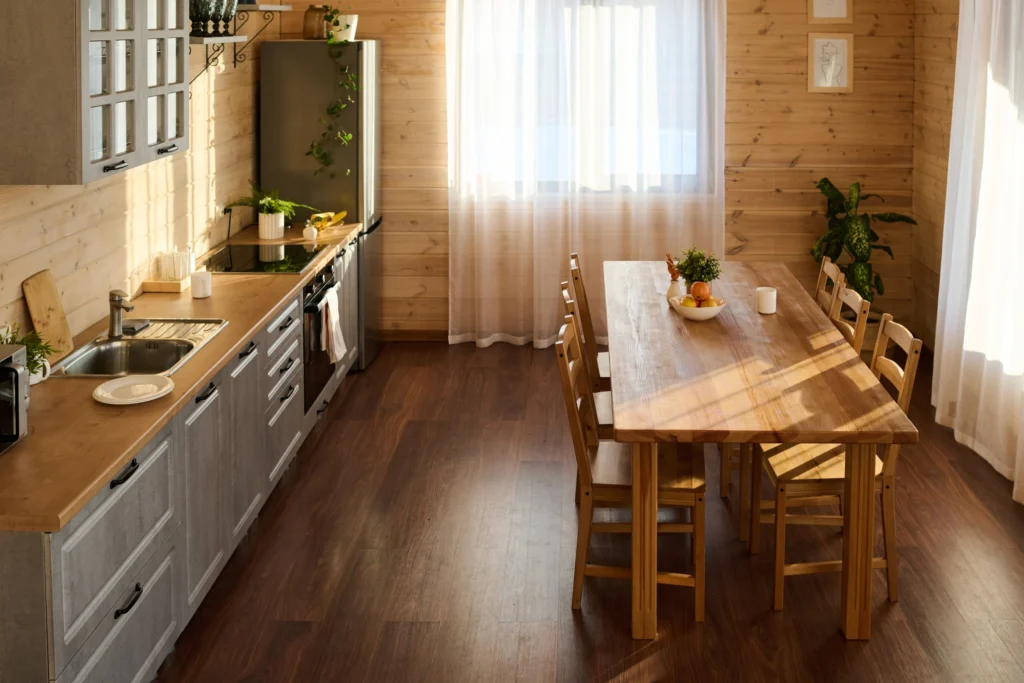 material lantai dapur estetik tahan air pilihan